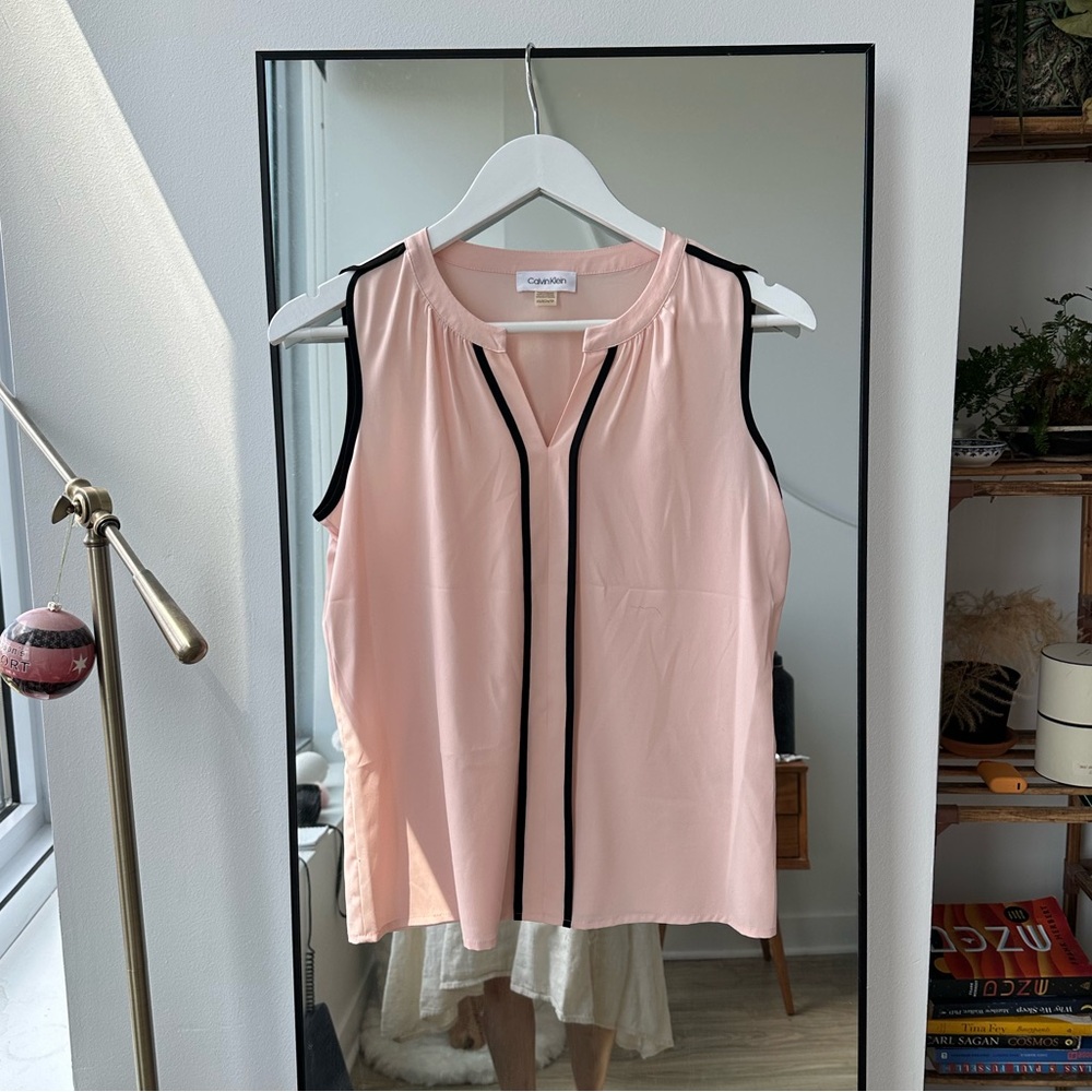 Calvin Klein Light Pink Colorblock Tank Top
